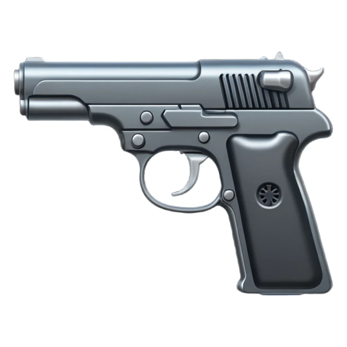 black metal pistol sticker