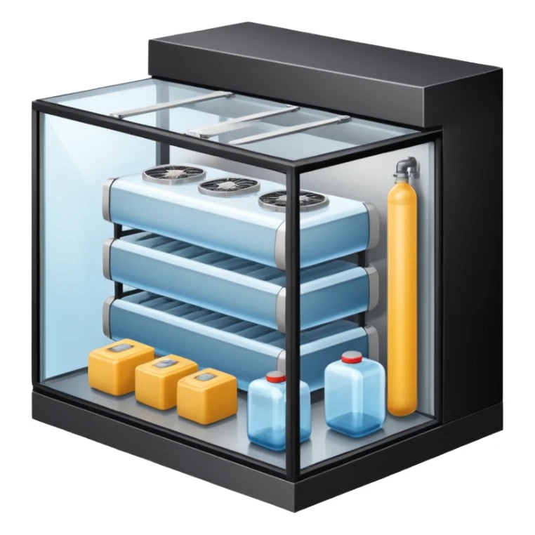 ambient and refirigeration warehouse at an angle sticker