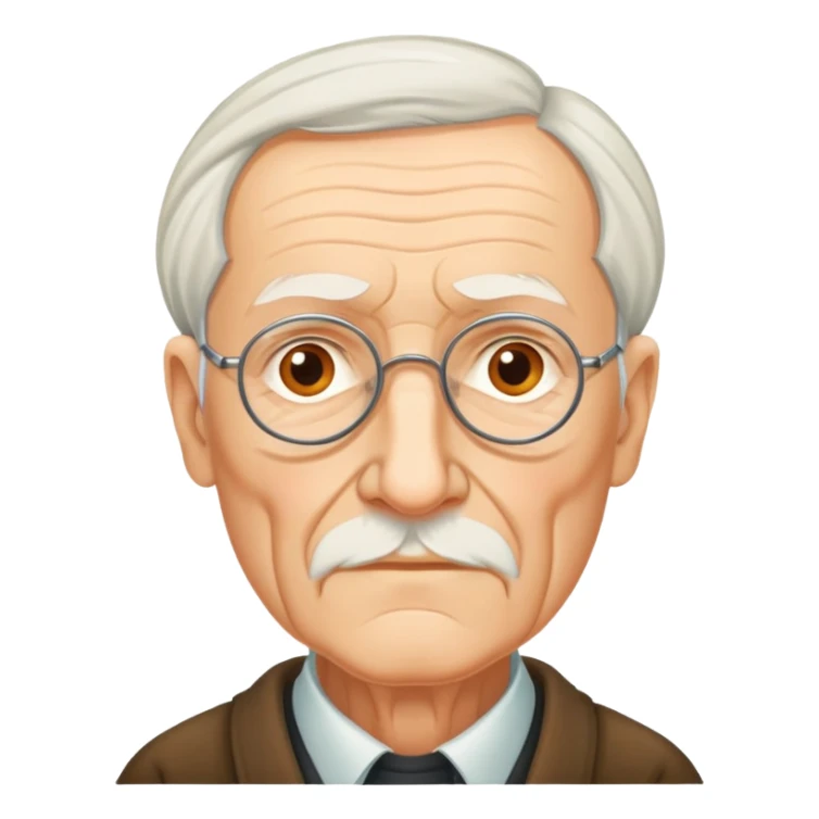 portrait of Hans Jonas, German philosopher, elderly, with many age spots sticker
