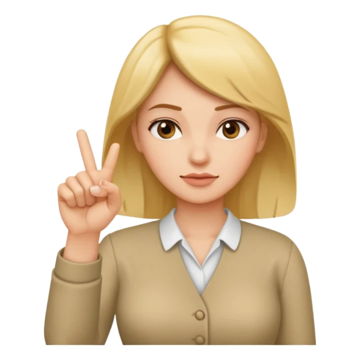 Female shaking index finger saying no sticker