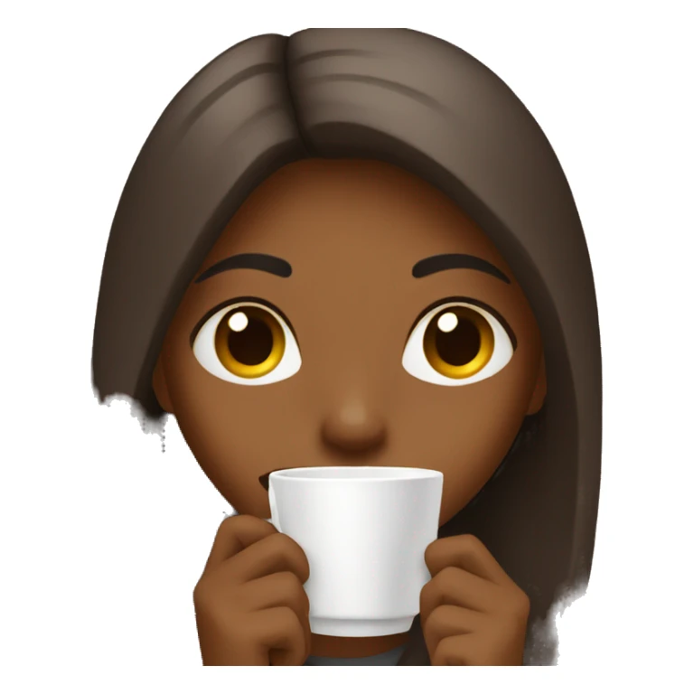 girl drinking coffee sticker