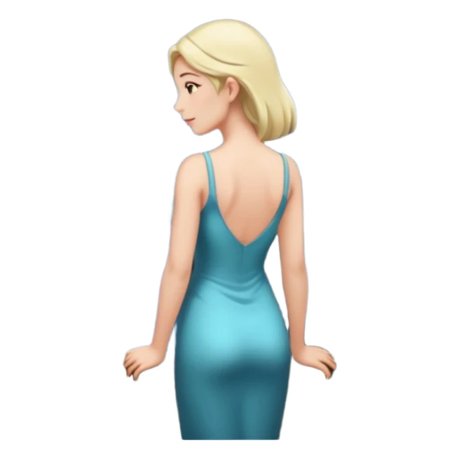 Female back arched in moonlight, skin glowing against stone walls sticker