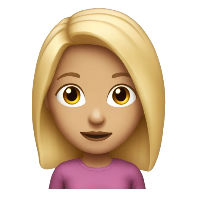 Girl with blond hair portrait sticker