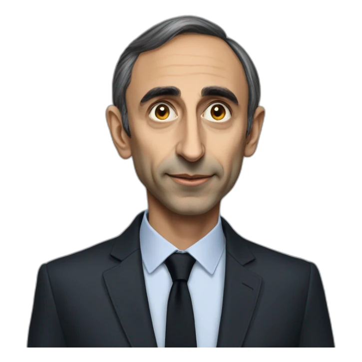 Éric zemmour avec une personne noire sticker