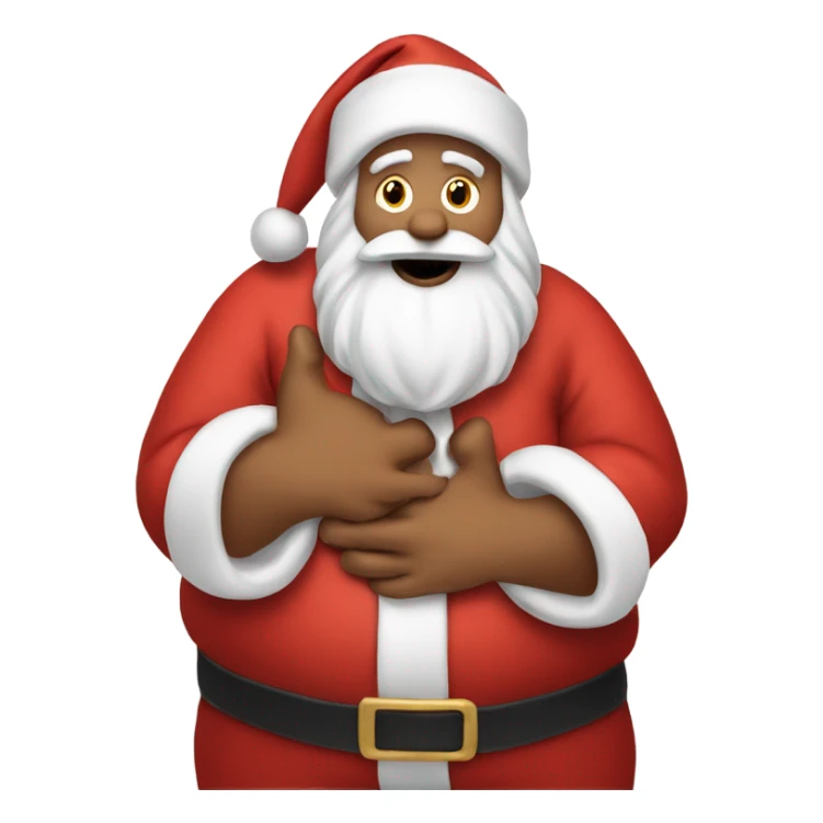 Santa grabbing his belly and ho ho ho’ing sticker