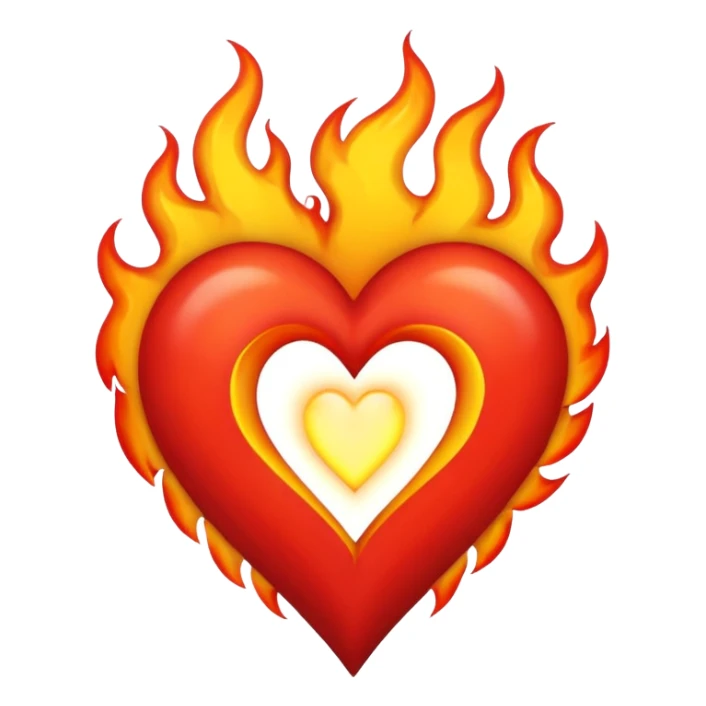 Make flaming hearts in all colours but heart would be separate nature sticker