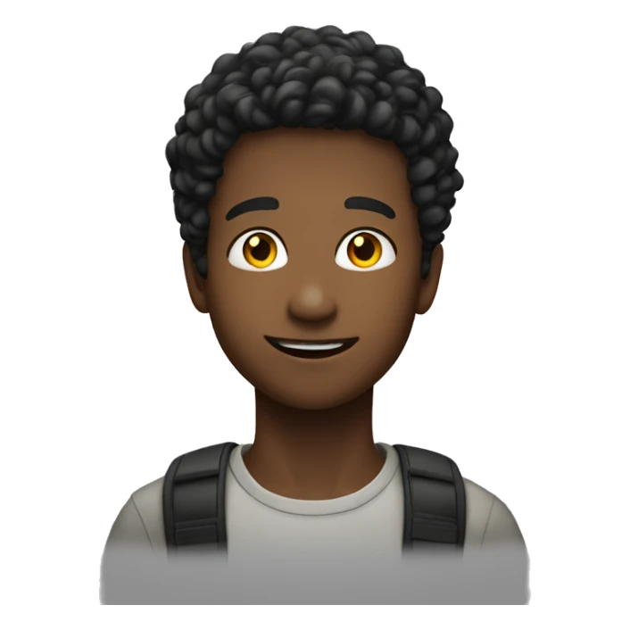 A young man is captured from a low angle in  sticker