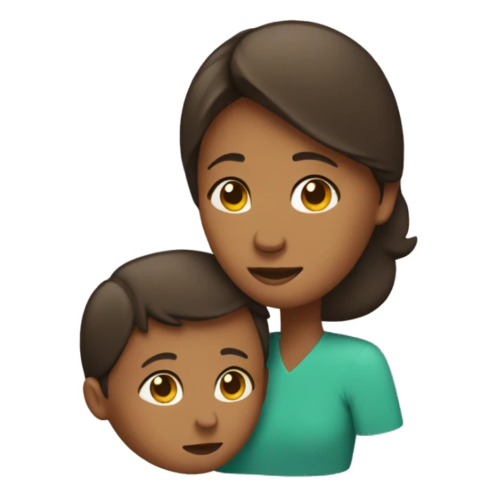 Mom holding son sticker