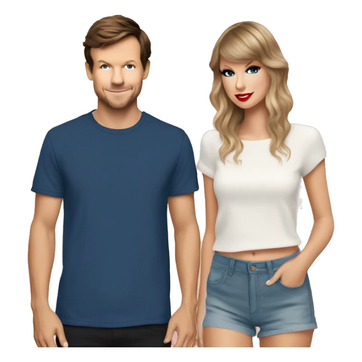 Taylor Swift with Louis Tomlinson sticker