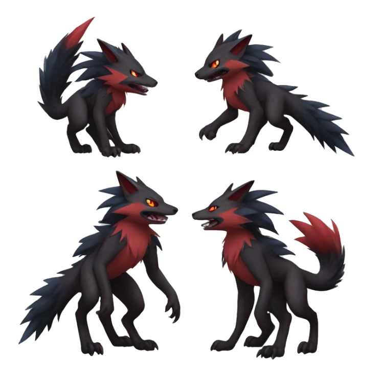 Nargacuga-Litten-Zoroark-Quiana full body sticker