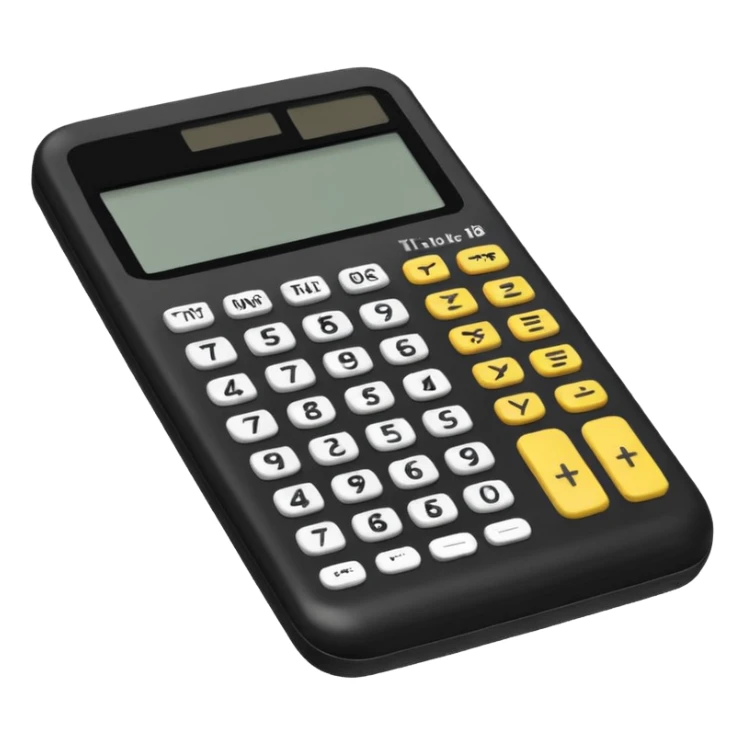 TI-89 graphing calculator, emoji style, inspired by reference image sticker