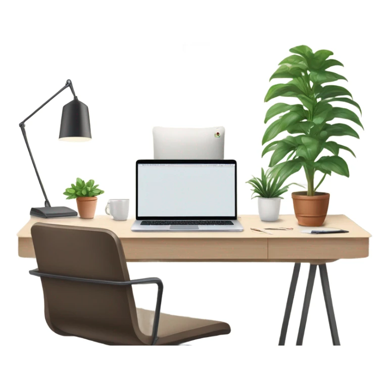 modern-minimalistic-decorated-home-office-front view sticker