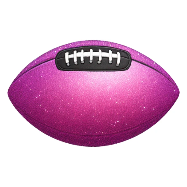 Pink ombre football with glitter  sticker