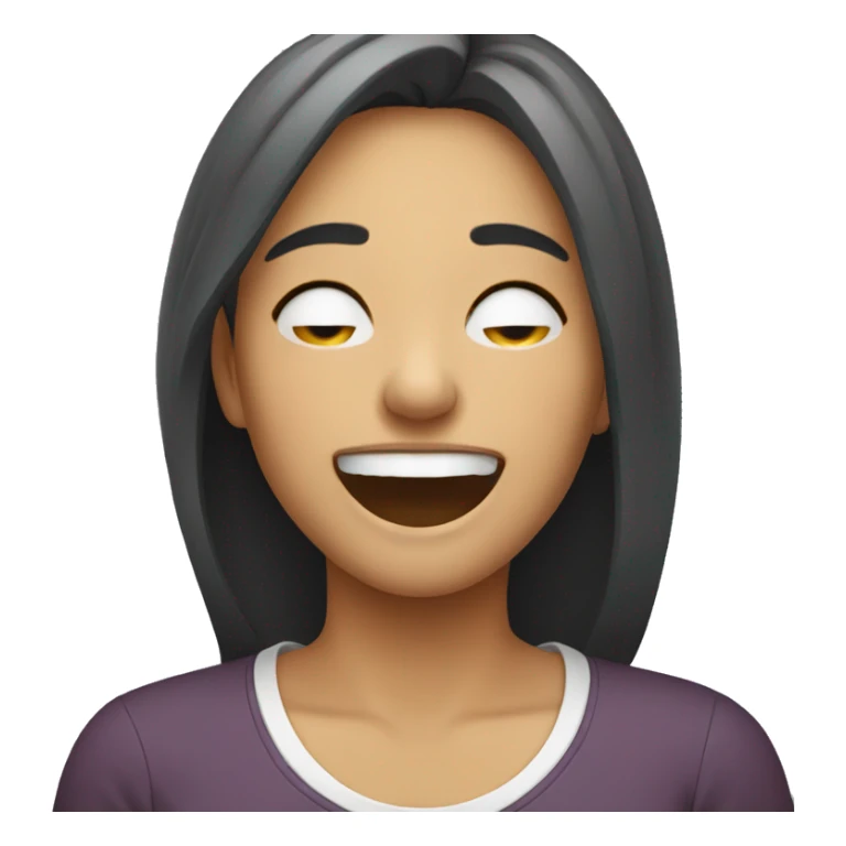 woman smiling as she sobs sticker