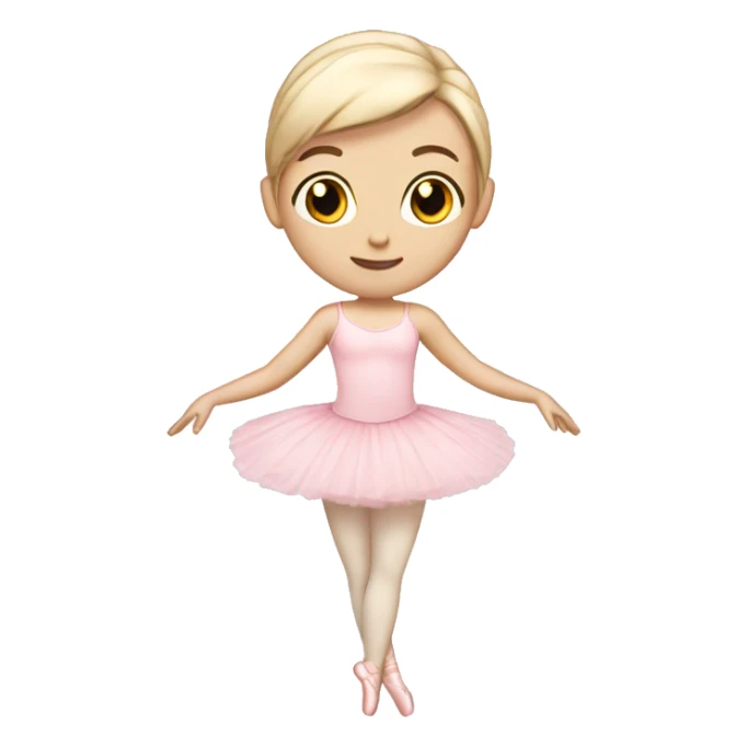 Soft pink ballerina stuff with pale skin sticker