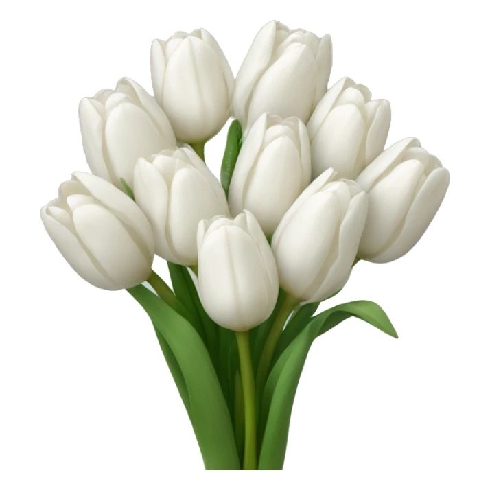 white tulip bouquet  sticker