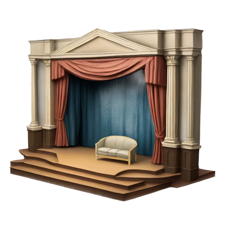 scenography scenic maquette model theatre set model  sticker