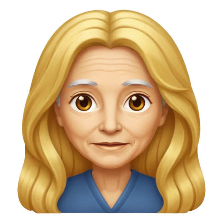 WOMEN HAIR GOLD AGE 70 YEAR OLD sticker