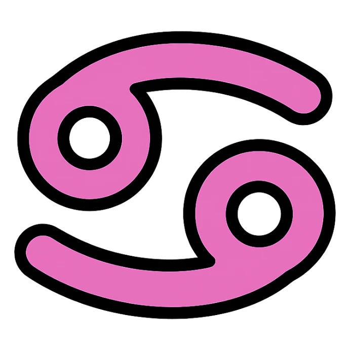 pink-purple zodiac sign icon for Cancer sticker