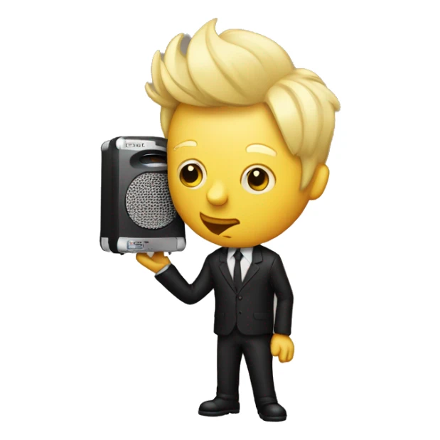 Billy Joe Armstrong holds loud speaker sticker