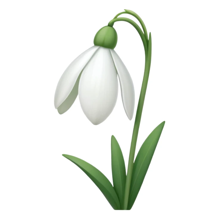 Snowdrop 1 flower sticker
