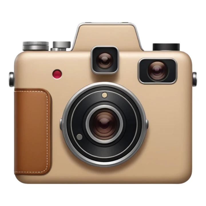 Appareil photo beige  moderne  sticker