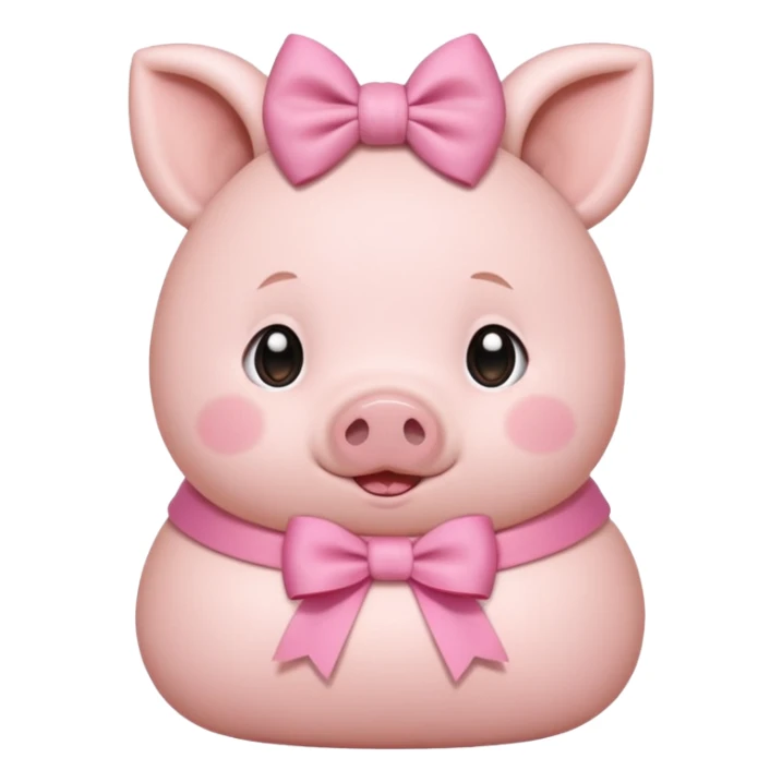 bunny ear accessory wearing baby piggy bun sticker