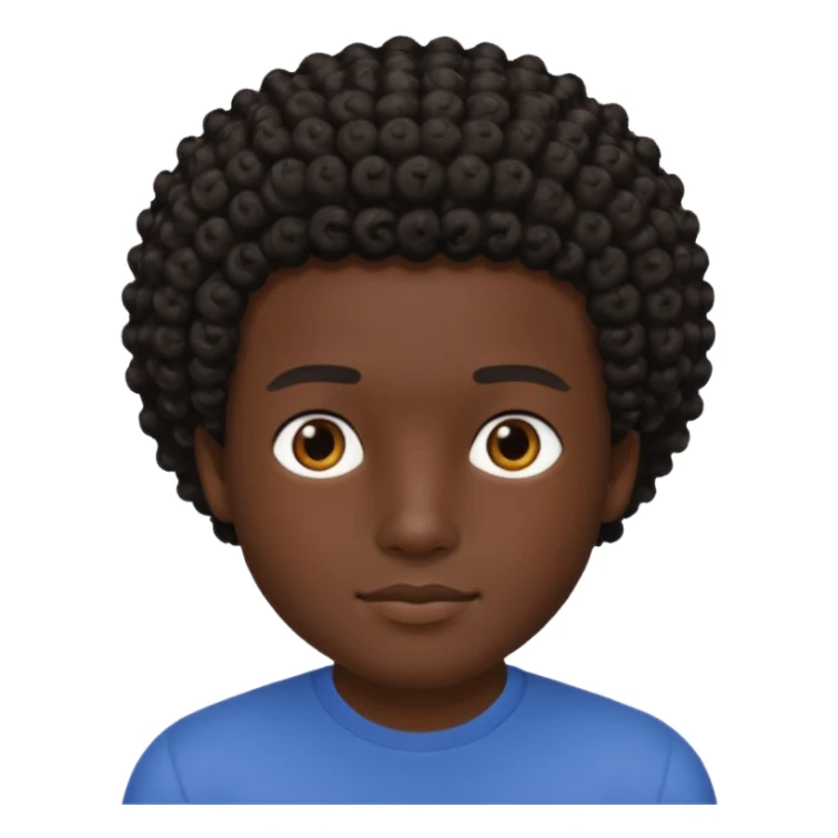 my best friend diego, he's black, square shaped head, regular short curly hair (no afro) , and nicely build posterior sticker