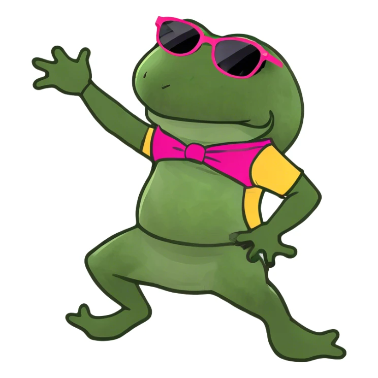 dancing in an outfit from the 80s sticker