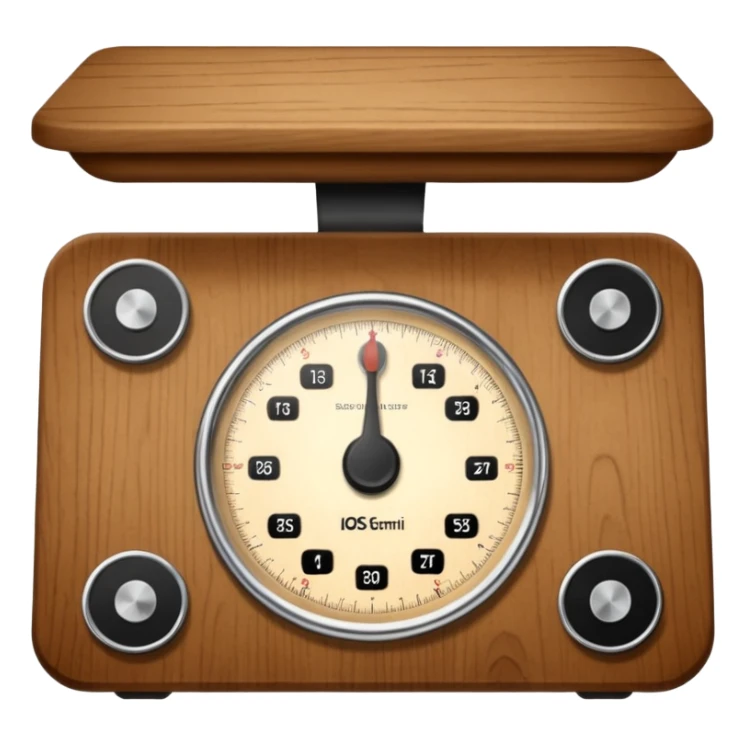 Make a weighing scale emoji in color brown sticker