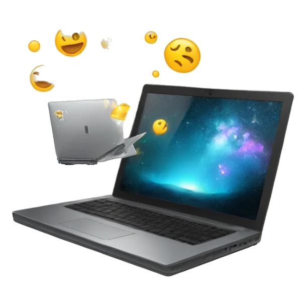 laptop and magic sticker