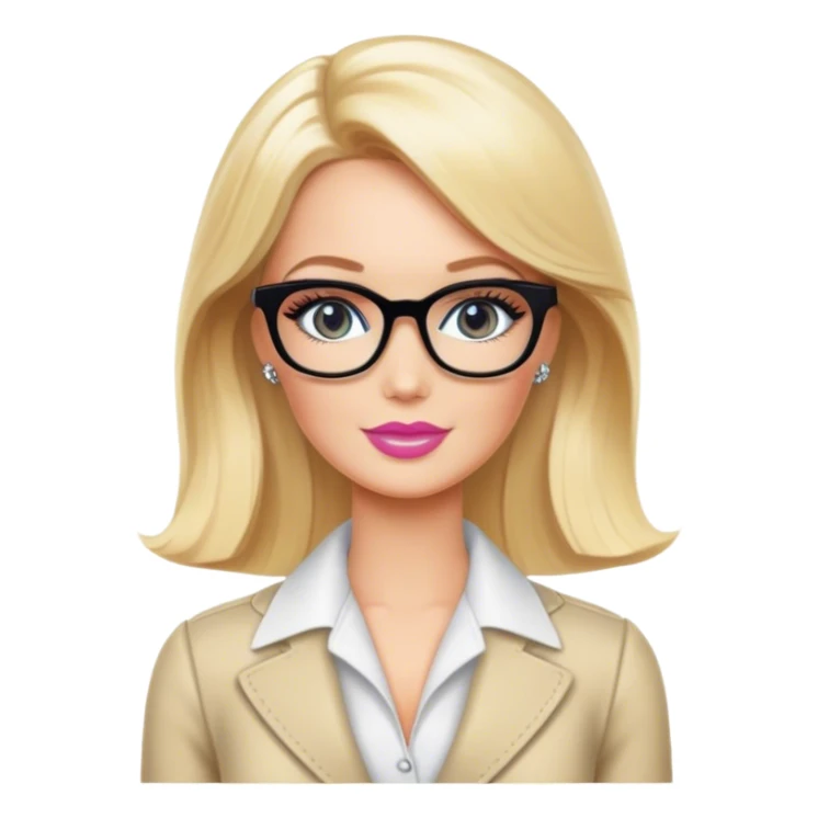 blonde makeup artist barbie librarian sticker