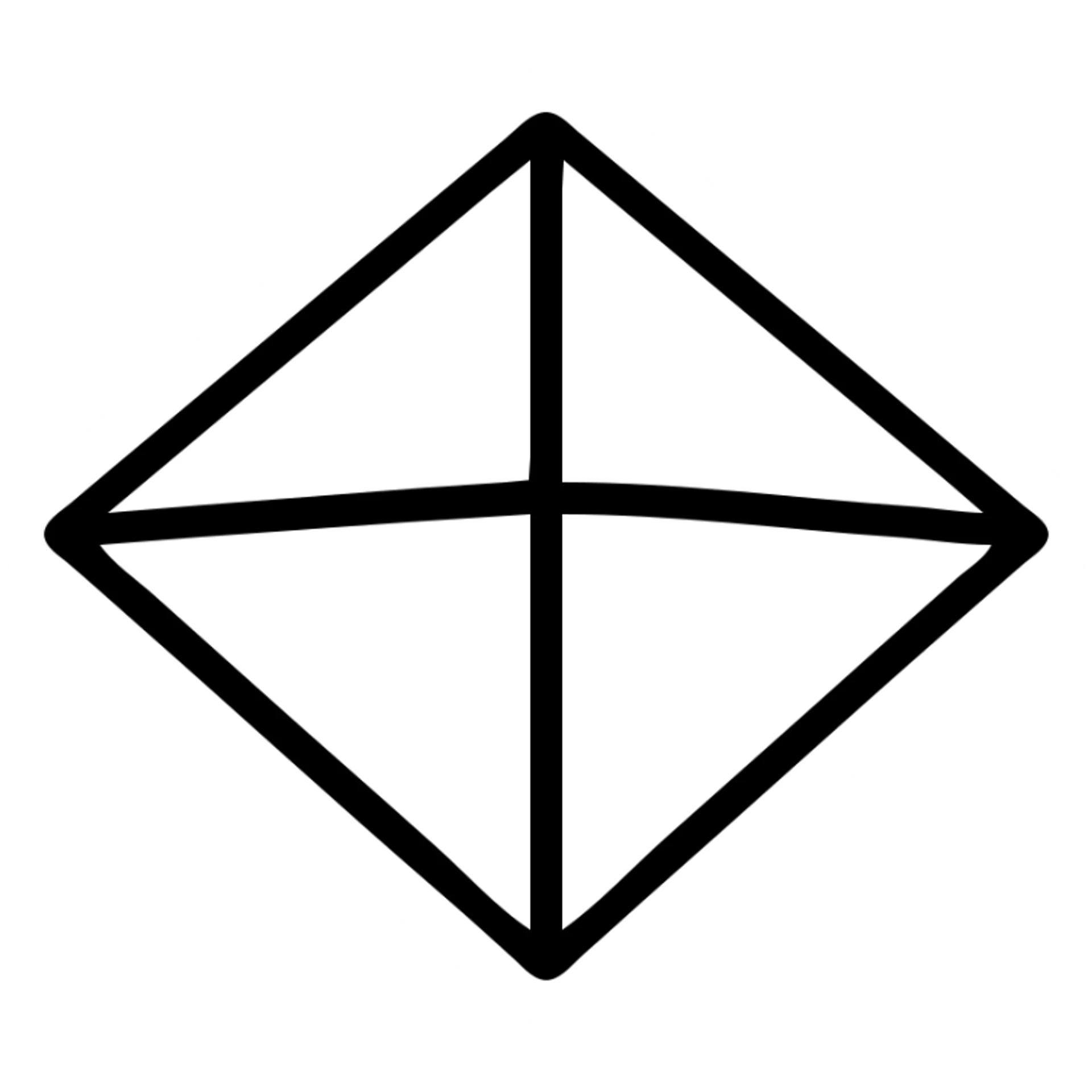 pink octahedron, icon style, clean and geometric sticker