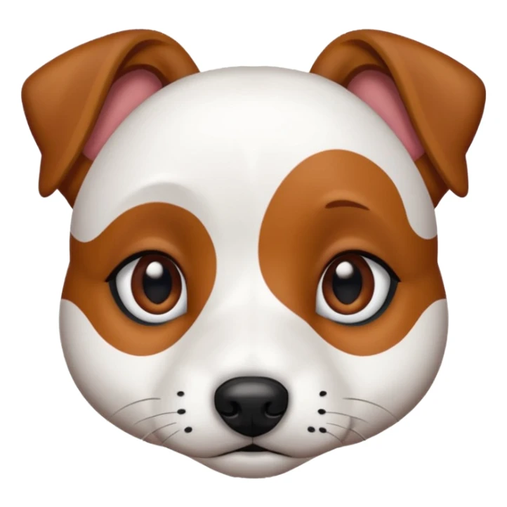 Chien jack Russel blanc avec deux tache marron sur ses yeux et dort ! sticker