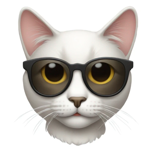 Cat with sunglasses sticker