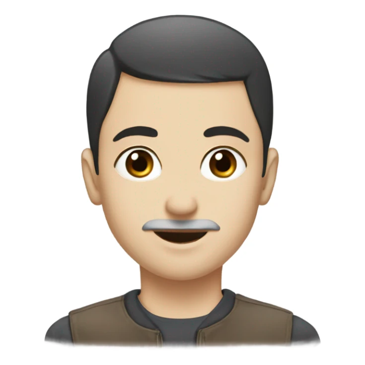 White girl dark hair kissing mixed bald man sticker