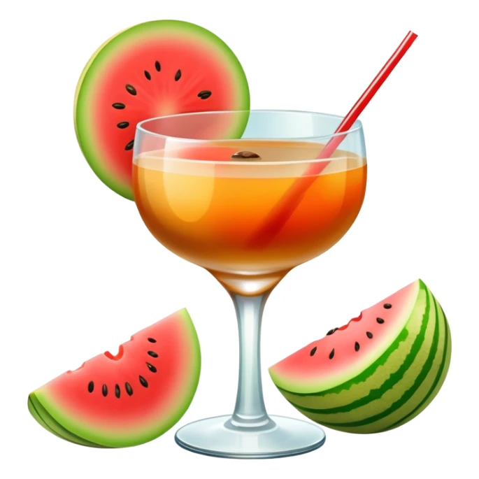 melón carajillo cocktail with coffee, liquor, and fresh melon sticker