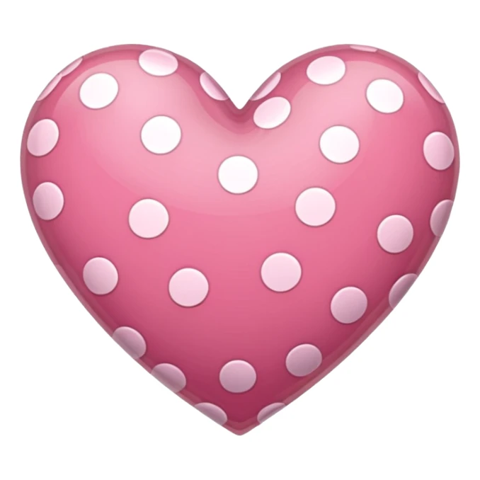 brown pink polka dots heart sticker