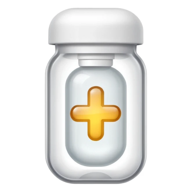 medicine capsule in case in nutral colors sticker