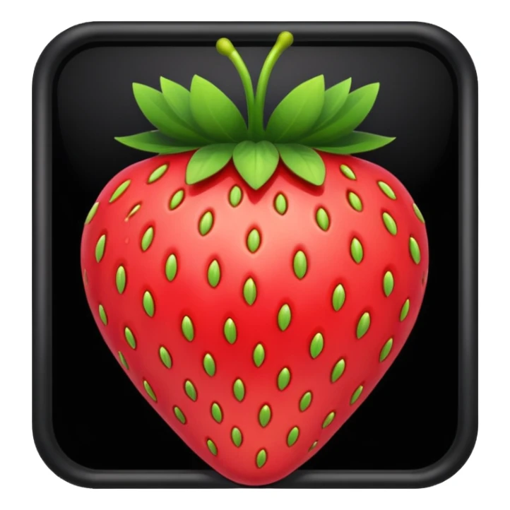 Black Jewelry strawberry sticker