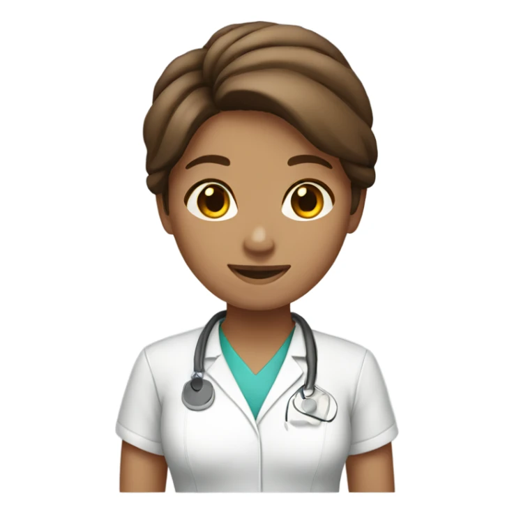 brown hair girl physical therapist sticker