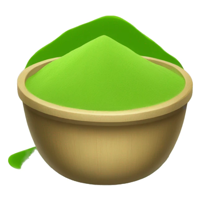 Matcha powder sticker