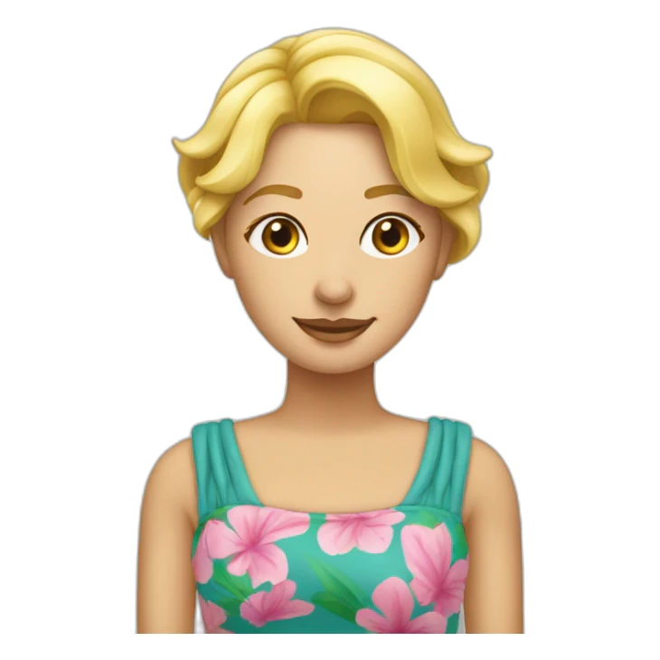 Lächelnde blonde Frau im Badeanzug sticker