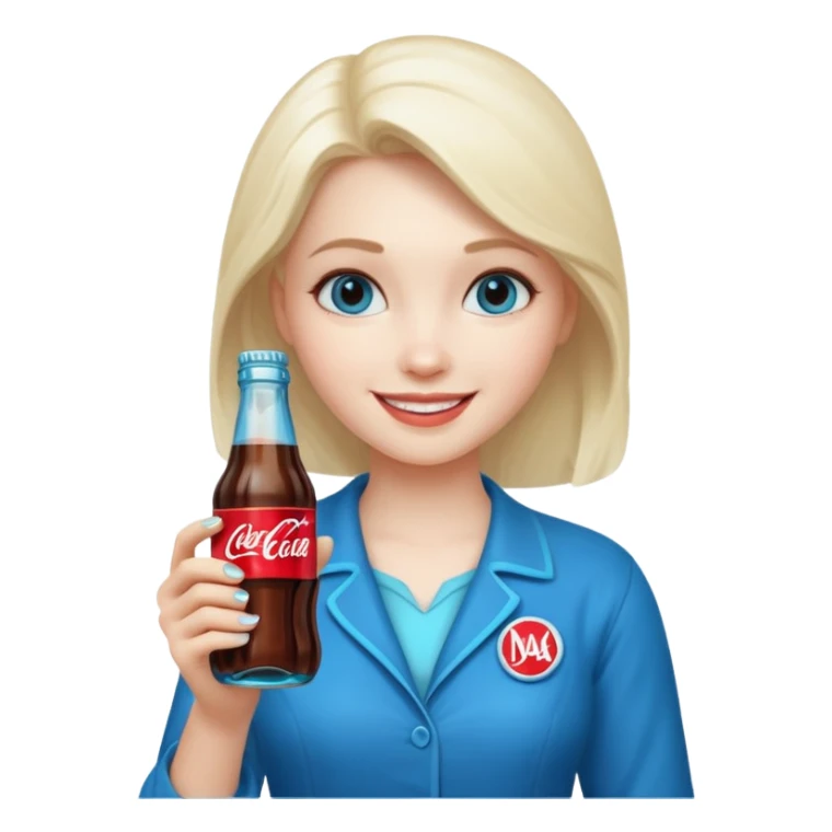 Nuka Cola Girl blue bottle sticker
