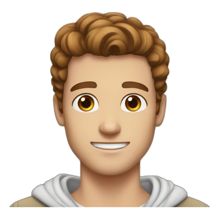 White Guy Blue Eyes Brown Hair Freckles sticker