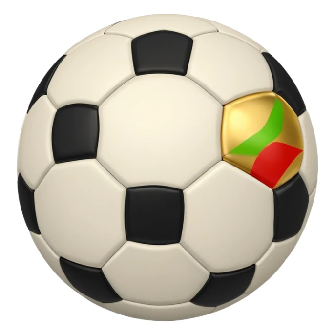 una pelota de futbol con un balon de oro sticker