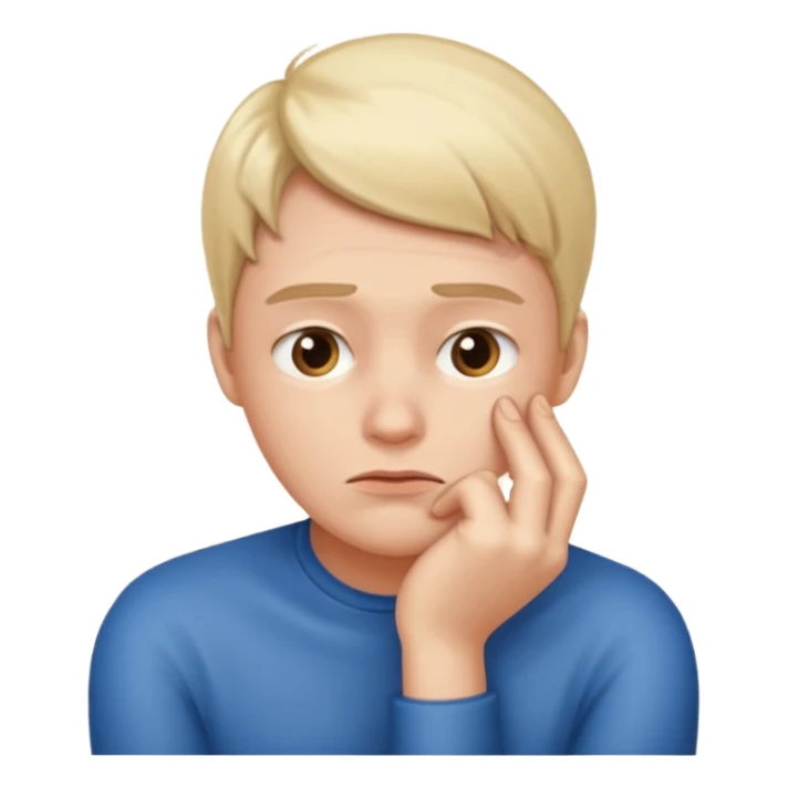 A person worried about money. sticker