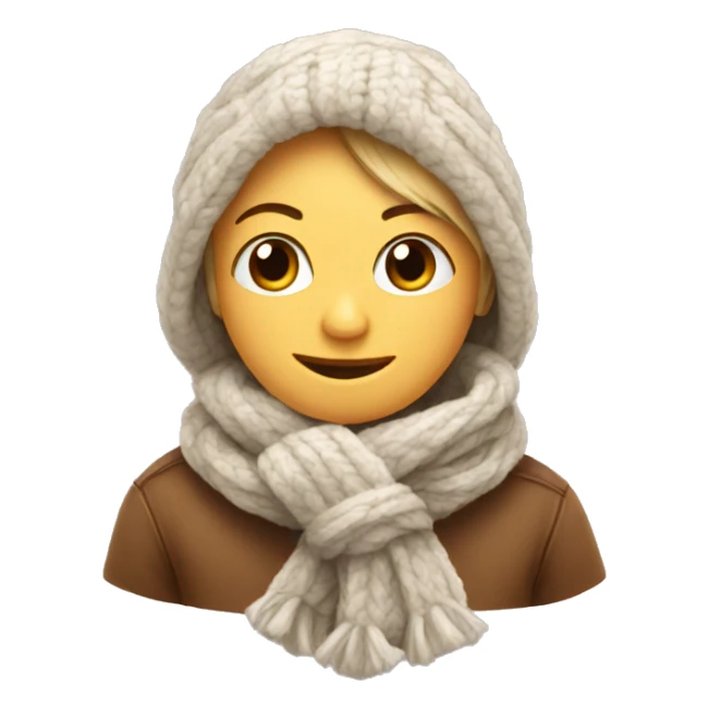 Cozy scarf sticker
