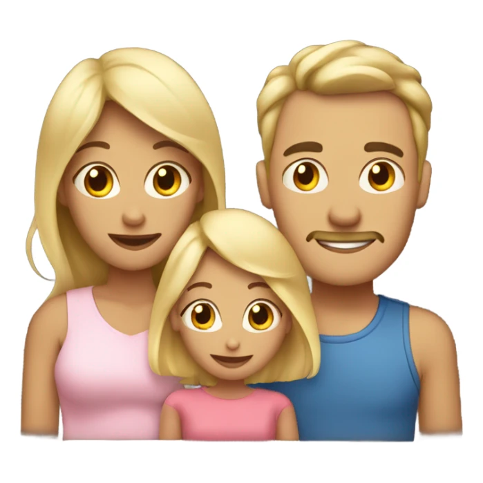 Dad And mom, 2 sisters blonde, 2 brothers  sticker