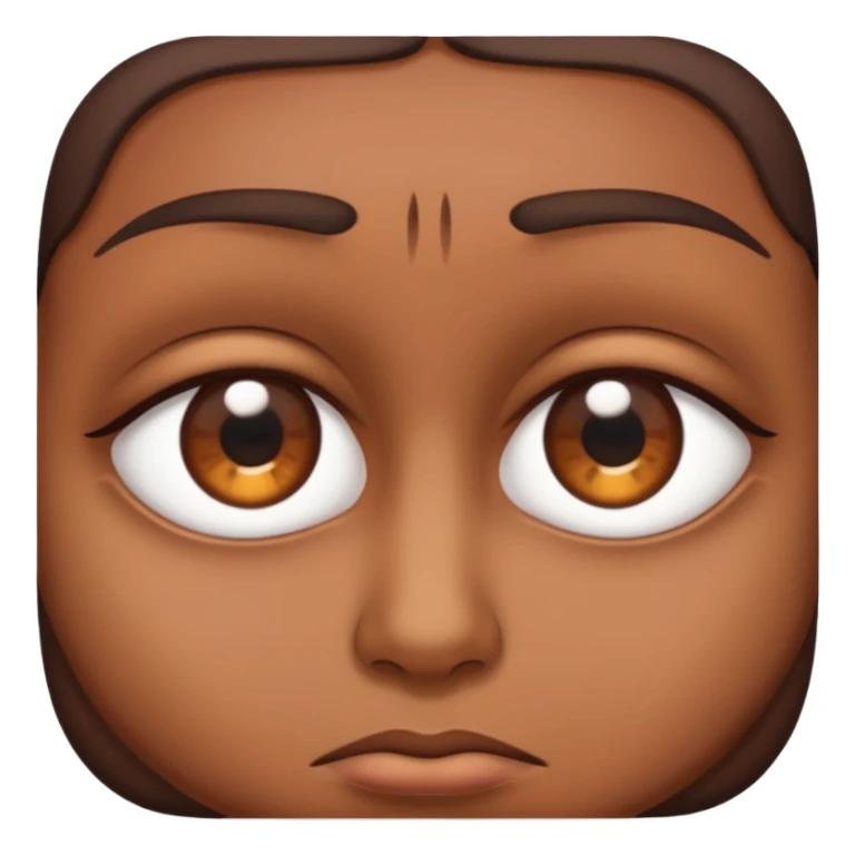 Make a depressed eyes with browns on top of an eye sticker